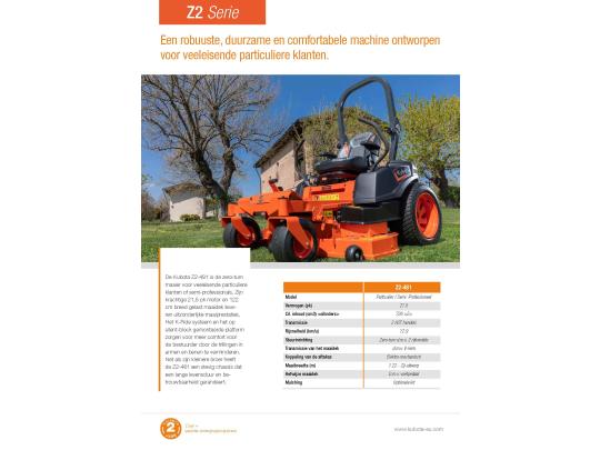 Kubota Zero-turnmaaier Kubota Z2-481