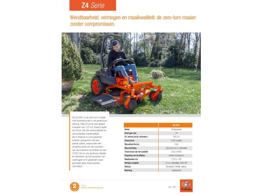 Kubota Zero-turnmaaier Kubota Z4-541